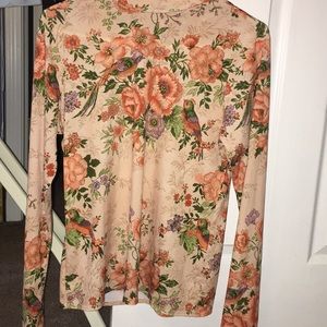 ZARA  paisley long sleeve top.